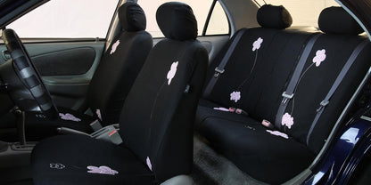 Full Set Cloth Car Seat Covers, Universal Fit, Low Back Front Seat Covers