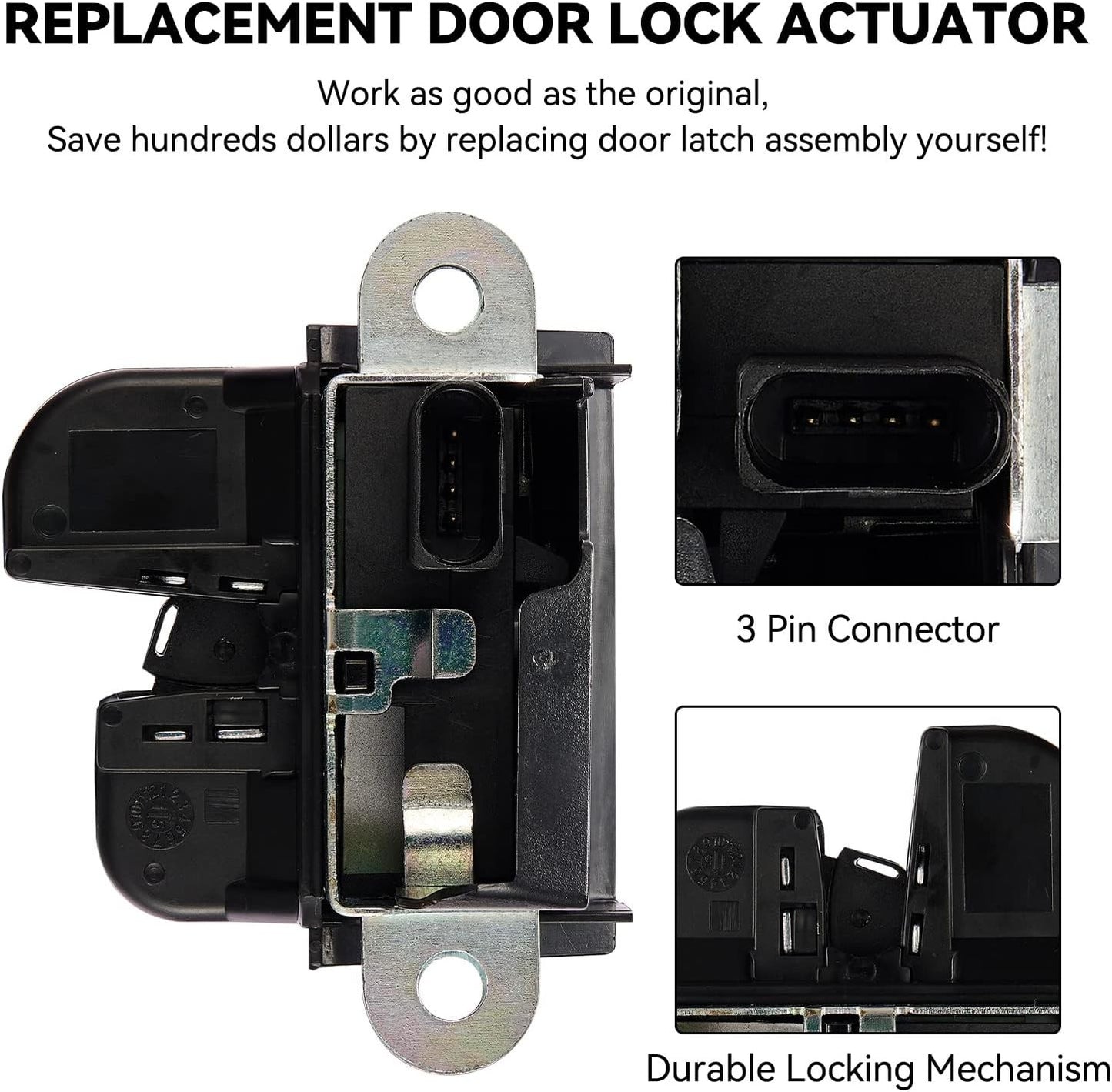 Trunk Latch Actuator with Volkswagen 2009-2014 Jetta Tiguan 2009-2017 Tailgate
