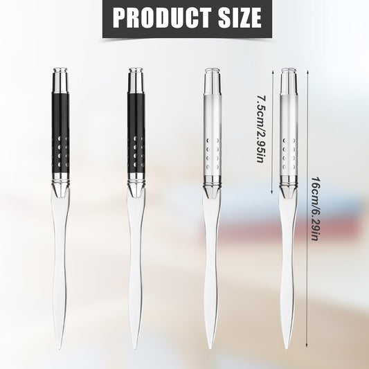 4pcs Letter Opener, Stainless Steel Envelope Opener Slitter Pointed Tip Mail