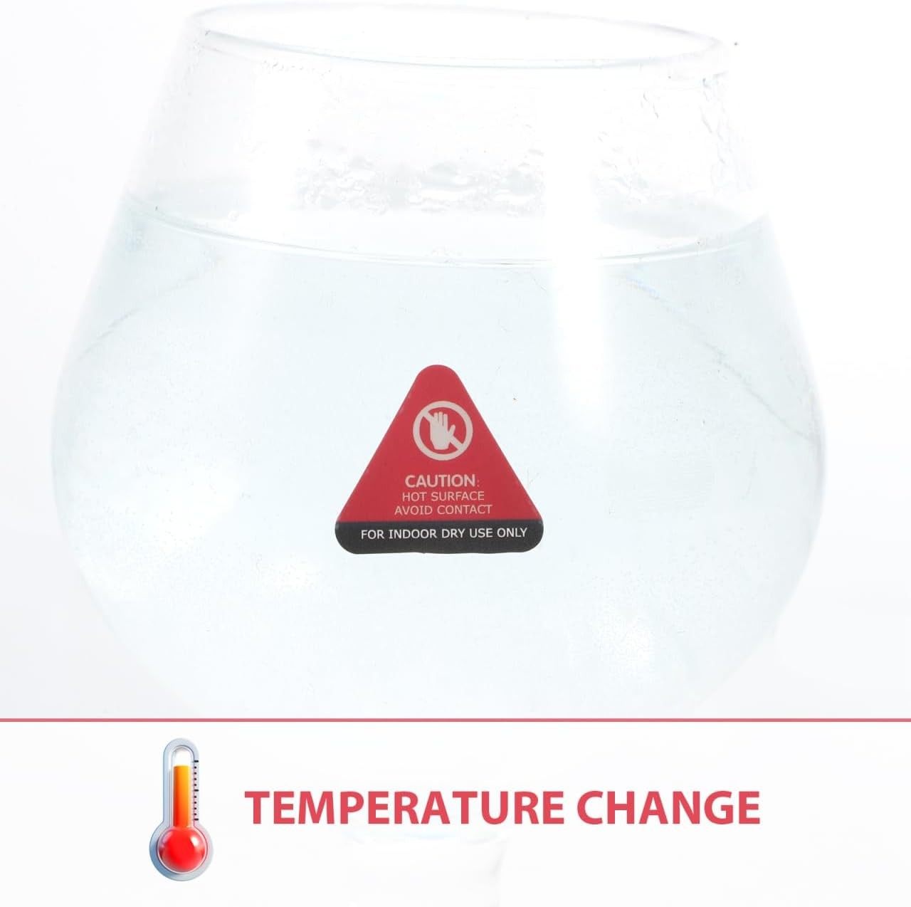 30Pcs Hot Warning Labels Thermochromic Stickers for Food Warming Lamps Kettles