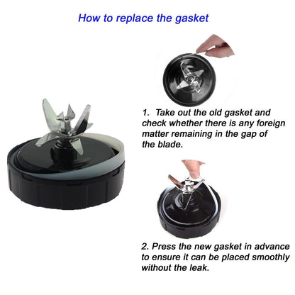 4 Pack Rubber Gaskets Replacement Seal White O-Ring for Ninja Blender