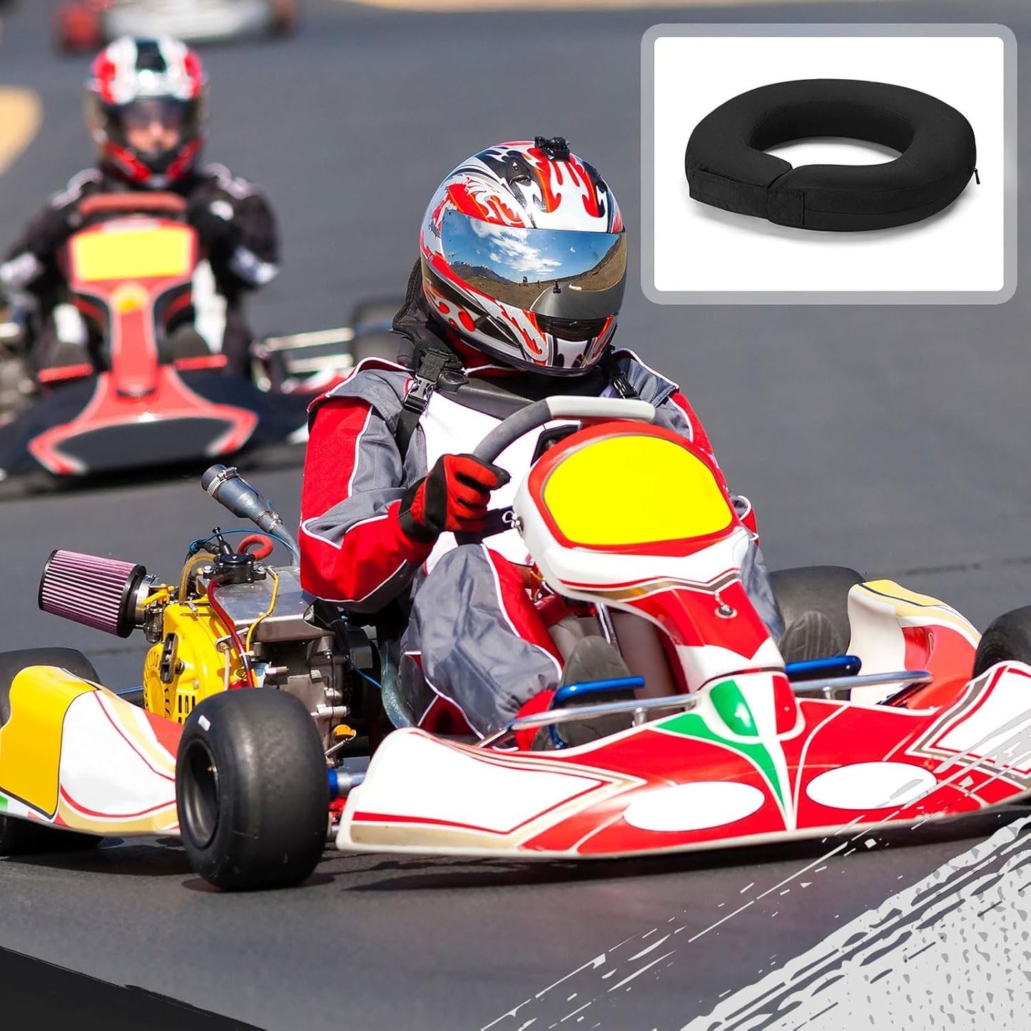 Helmet and Neck Support Collar 360 Degree Tapered Racing Neck Collar Brace