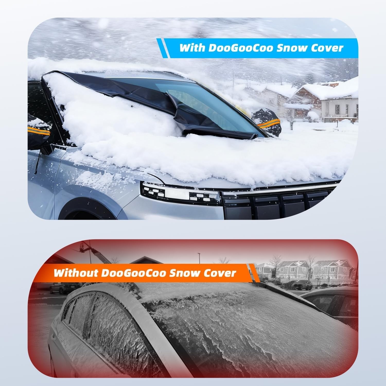 [2026 Upgraded] Car Windshield Cover for Ice and Snow [700D Waterproof Fabric]