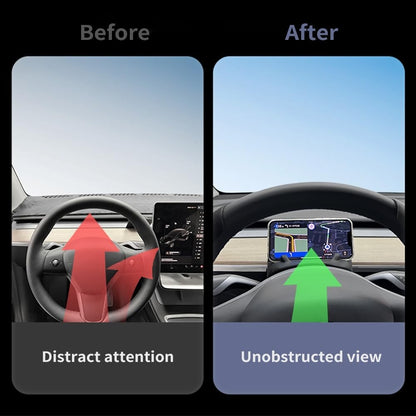 Steering Wheel Mount Phone Holder with Sunglasses Storage Organizer Tray