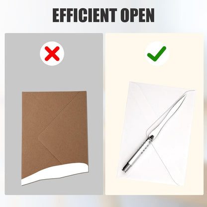4pcs Letter Opener, Stainless Steel Envelope Opener Slitter Pointed Tip Mail
