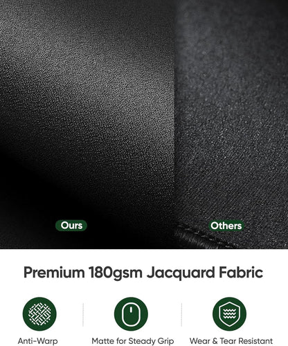 Black Waterproof Desk Mat, Large Mouse Pad with Extended 11.81''x31.50''x0.12''