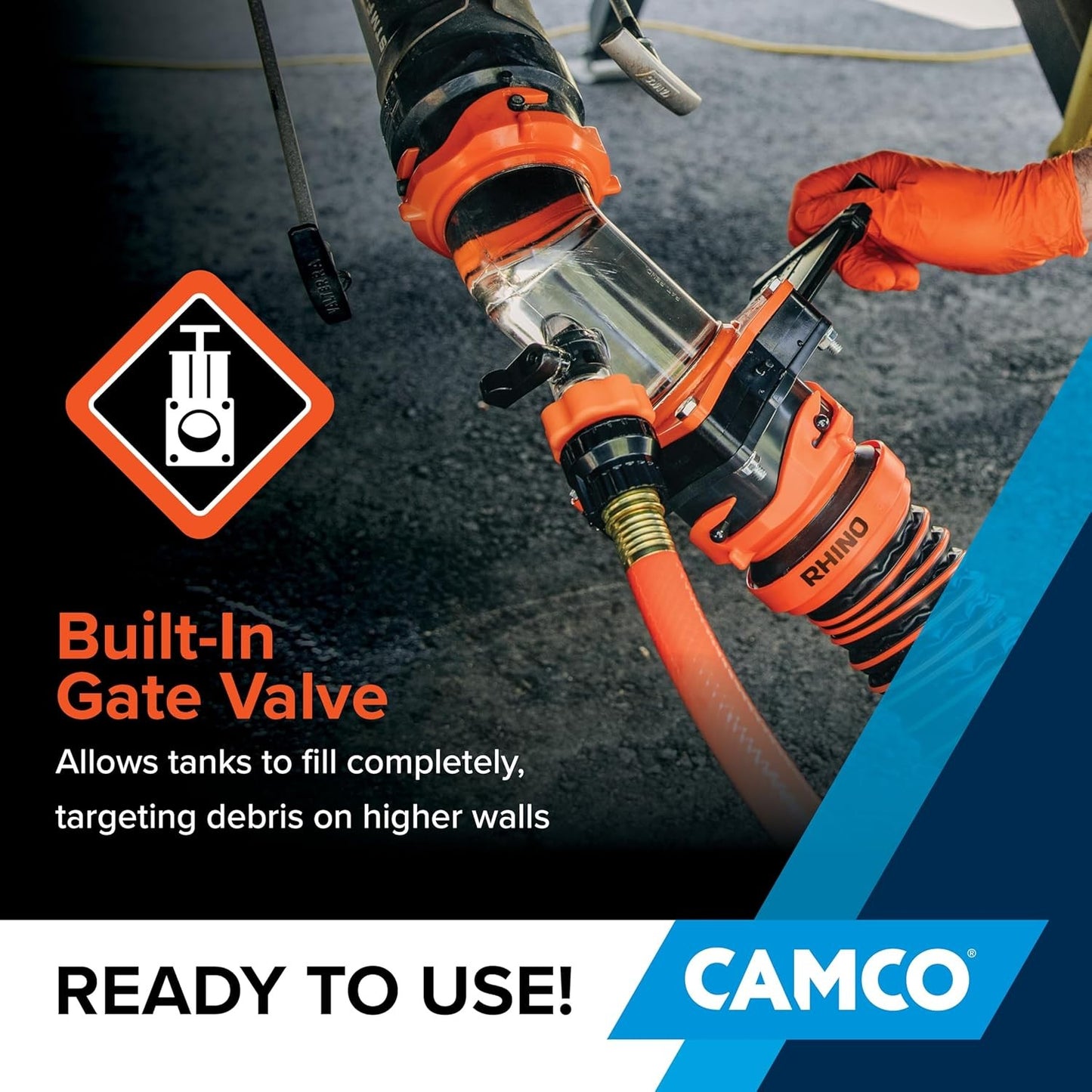 Rhino Blaster RV Tank Rinser with Gate Valve & Backflow Preventer 39086