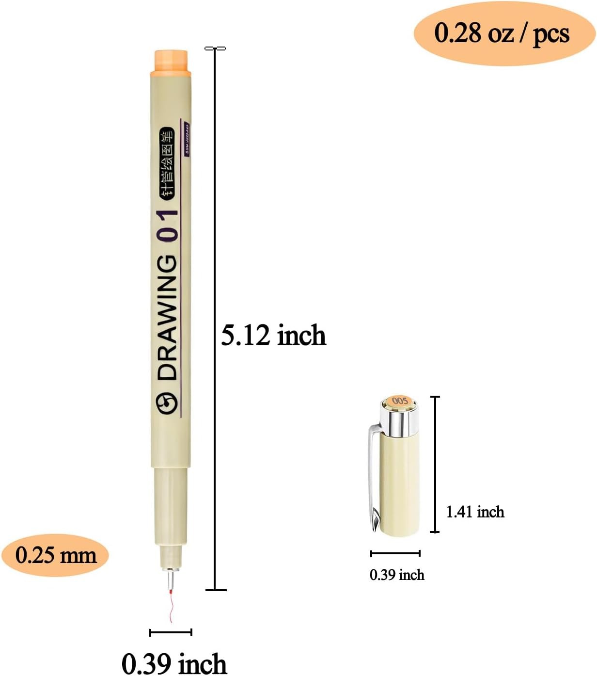01 Micro Fineliner Drawing Art Pens, 12 Colors 0.25mm Extra Fine Point Pens