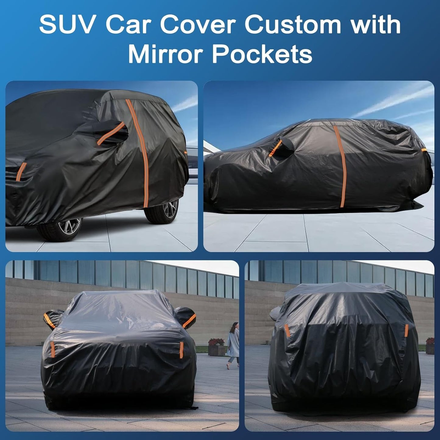 Car Cover for Audi Q8 2019-2025, SUV Full Car Cover Waterproof All Weather