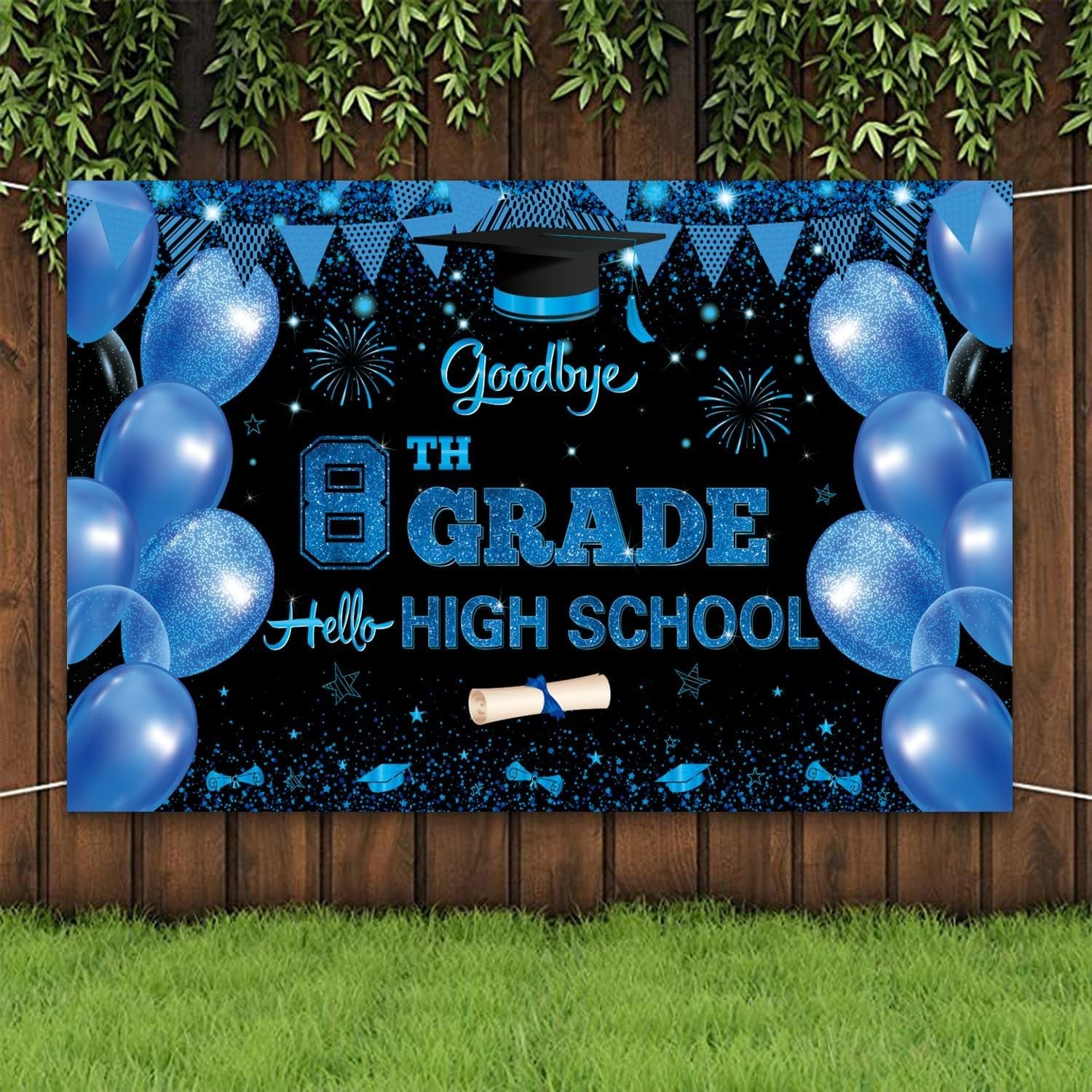 XtraLarge Goodbye 8th Grade Hello High School Banner Random style shipping