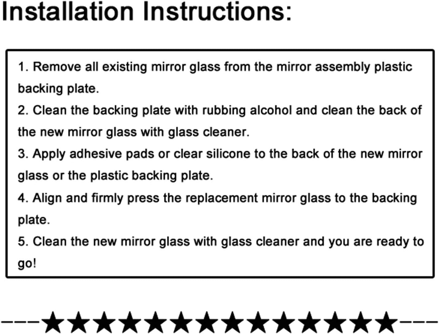 Mirror Glass fit for Honda CR-V 2007-2011 Replacement Only Passenger Right Side