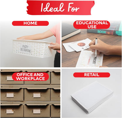 Clear Adhesive Pockets for Labels 3" x 5" 50Pack Self Adhesive Index Card Holder