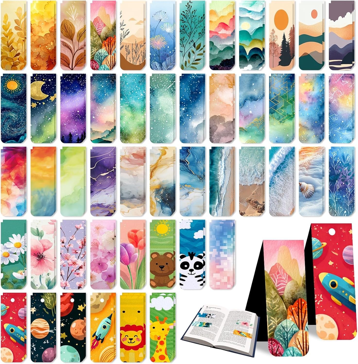 3pack Shell Starfish Bookmark, Cute Book Mark for Women Random style shipping