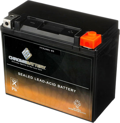 YTX20HL-BS 12 V 310 CCA AGM Maintenance-Free 19 Ah Battery for ATV UTV