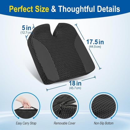 Lofty Aim Car Seat Cushion: Ergonomic Memory Foam Cushion for Driving and Long