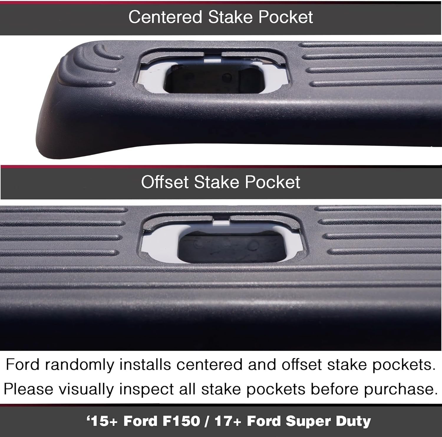 Offset Flush Fit Retractable Truck Bed Tie Downs for '15-'25 Ford F150, '17-'25