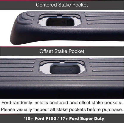 Offset Flush Fit Retractable Truck Bed Tie Downs for '15-'25 Ford F150, '17-'25
