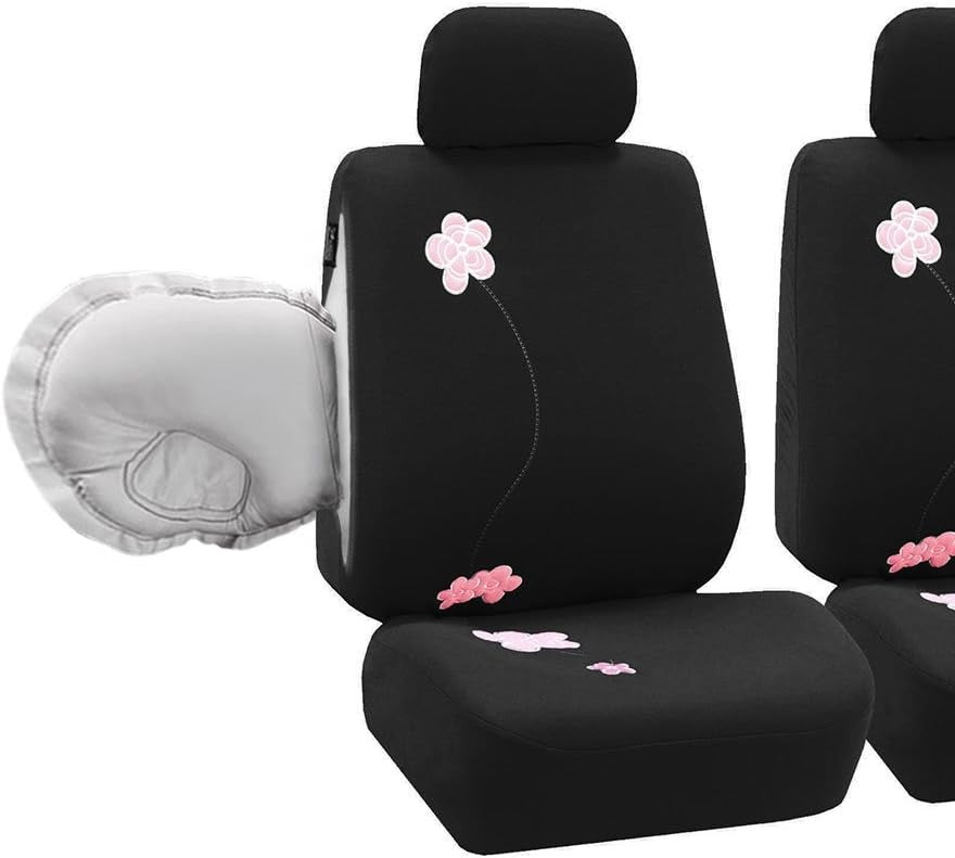 Full Set Cloth Car Seat Covers, Universal Fit, Low Back Front Seat Covers