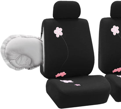 Full Set Cloth Car Seat Covers, Universal Fit, Low Back Front Seat Covers