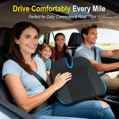 Lofty Aim Car Seat Cushion: Ergonomic Memory Foam Cushion for Driving and Long