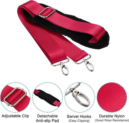 Shoulder Strap, Nylon Adjustable Replacement Strap with Anti-Slip Padded Metal