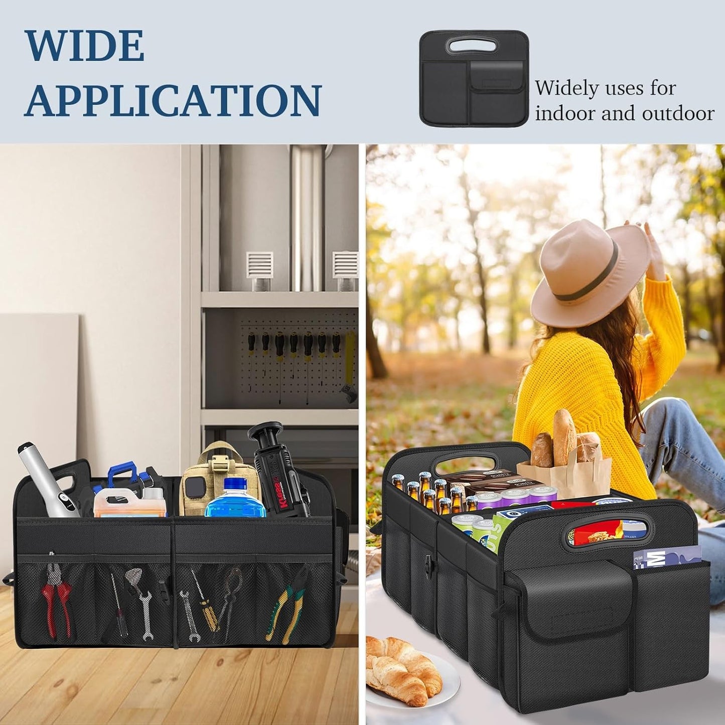 Car Trunk Organizer Large Capacity Waterproof Car Accessories for Women & Men