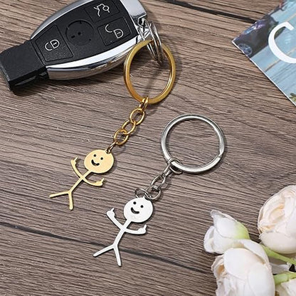 4 Pcs Middle Finger Gifts, Funny Keychains for Men Women, Personalized Matching