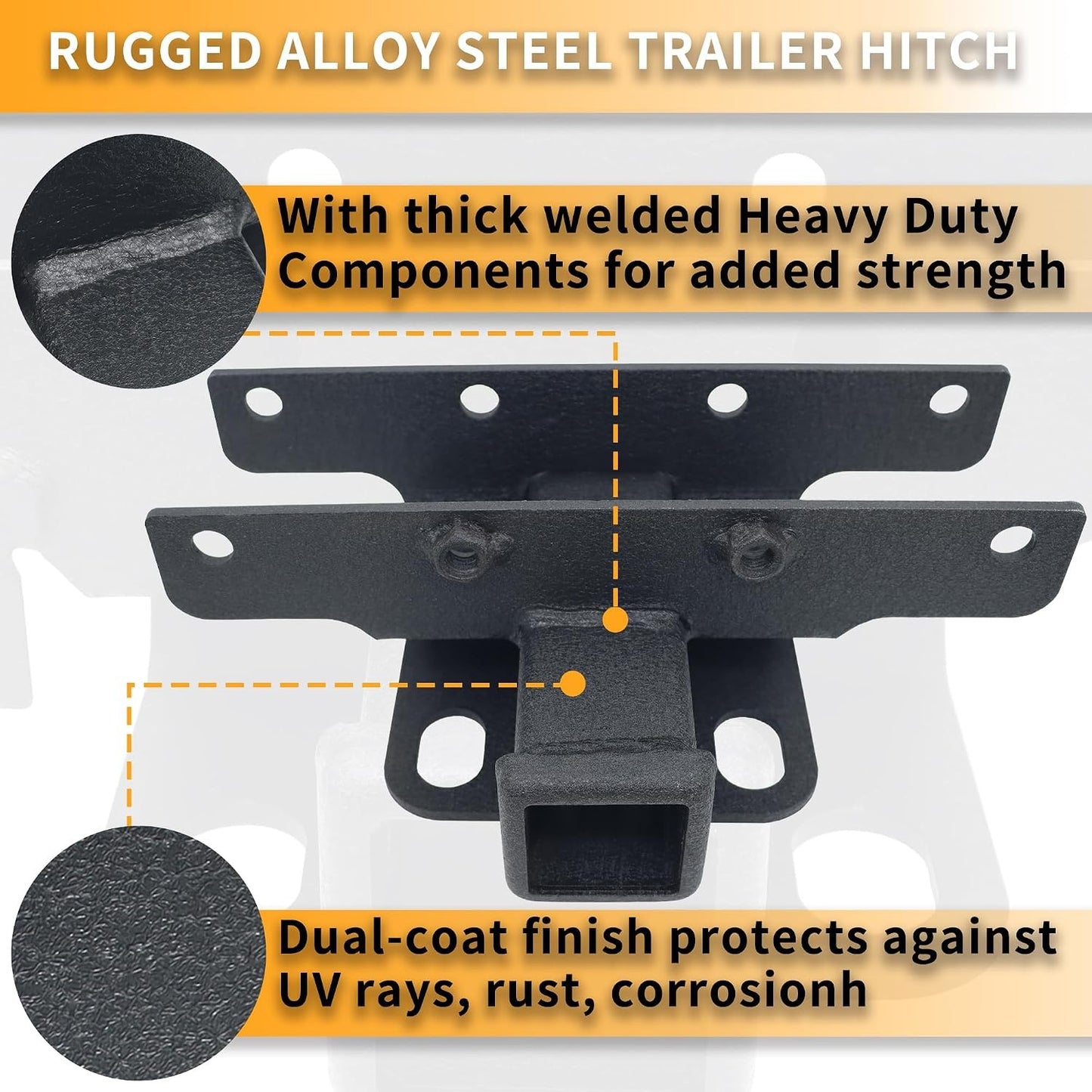 Wrangler JL Tow Hitch, 2" inch Tow Trailer Hitch Receiver for 2018-2024 Wrangler