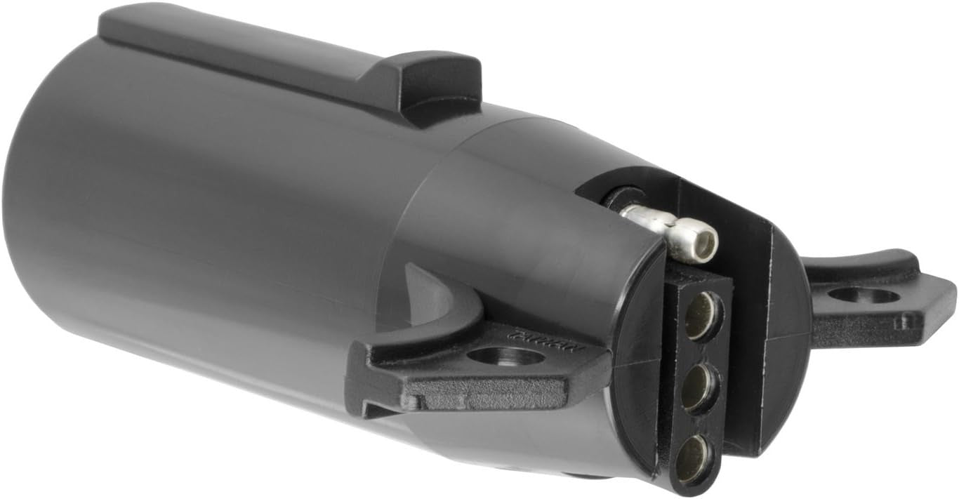 57040 Trailer Wiring Adapter, 7-Way Round Vehicle Socket to 4-Way Flat Trailer