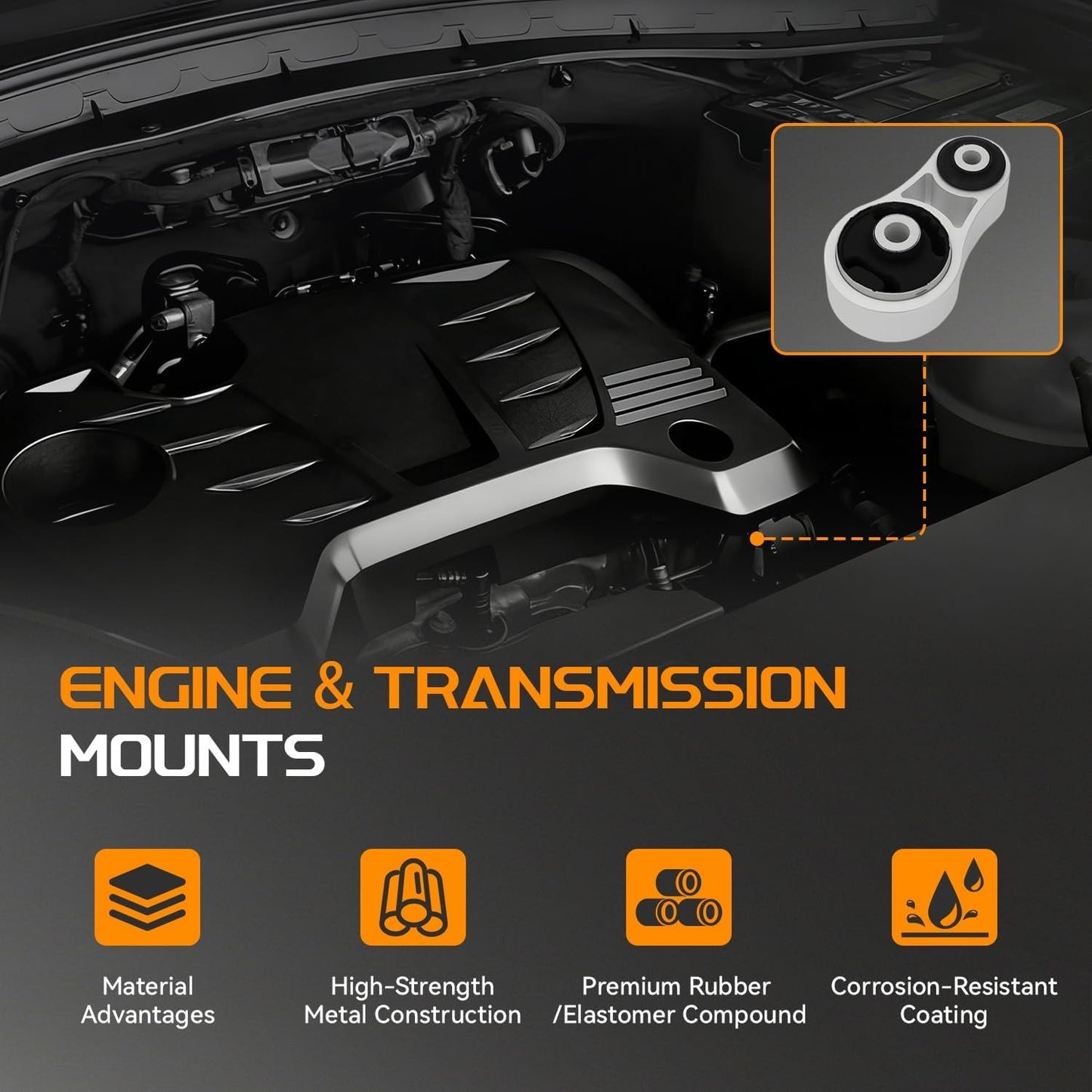 3PCS Engine Motor Mount & Transmission Mount & Torque Strut Mount Set with Mazda