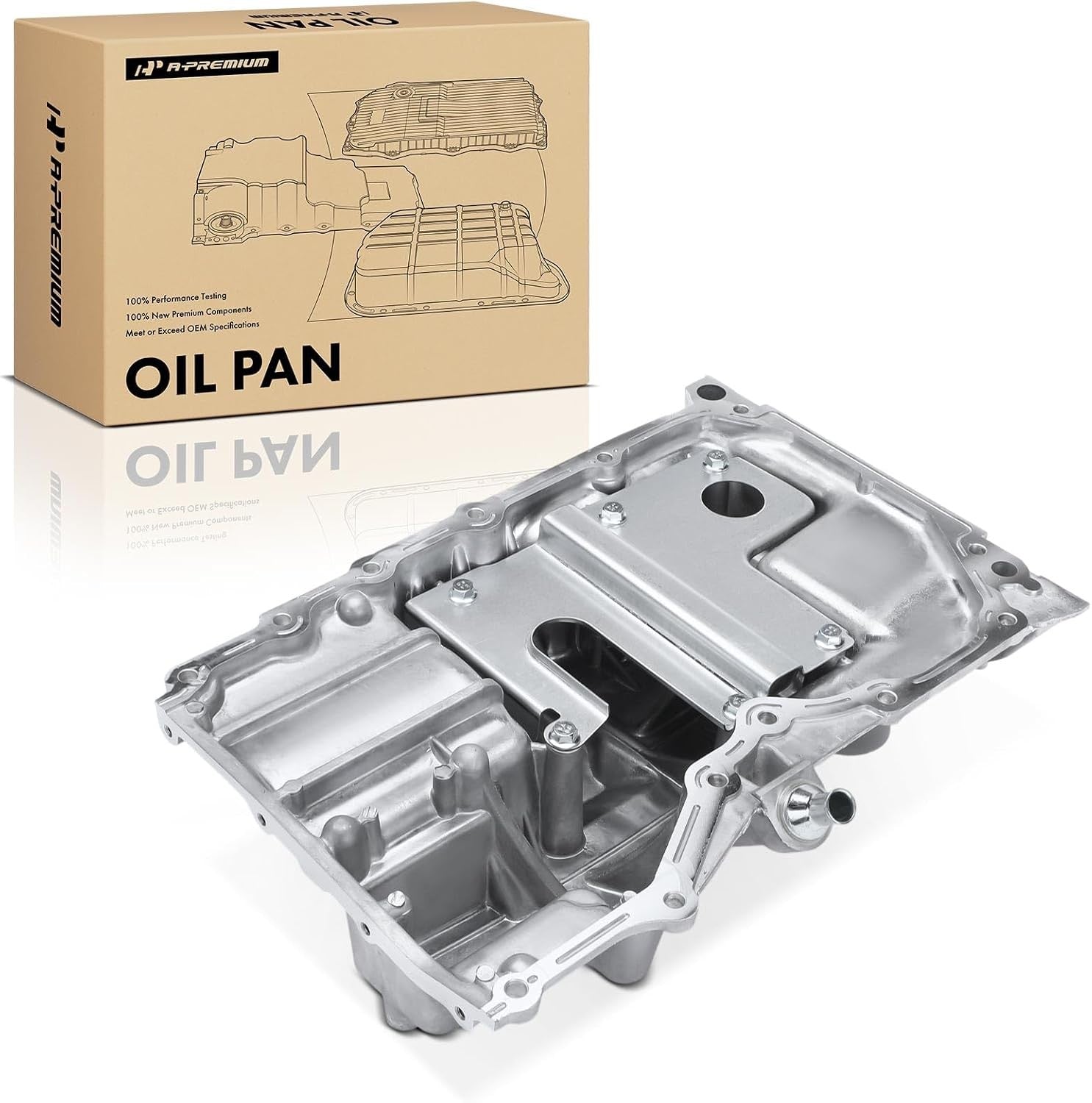 Engine Oil Pan Sump with Drain Plug Compatible with Mazda 3 2004-2005 L4 2.0L
