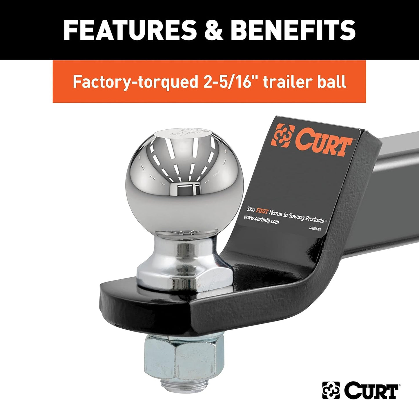 Manufacturing 45041 Class III 2" Loaded Ball Mount with 2-5/16" Ball