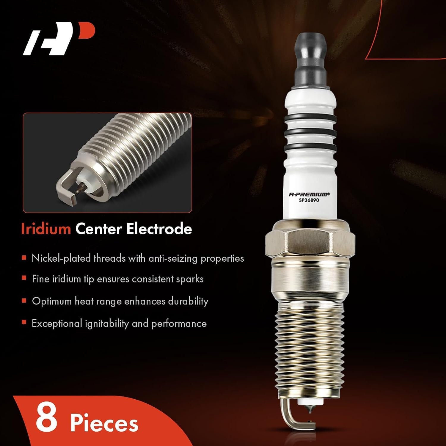 Iridium Platinum Spark Plugs with Ford F-150 F-150 Heritage Mustang, Crown 8 PCS
