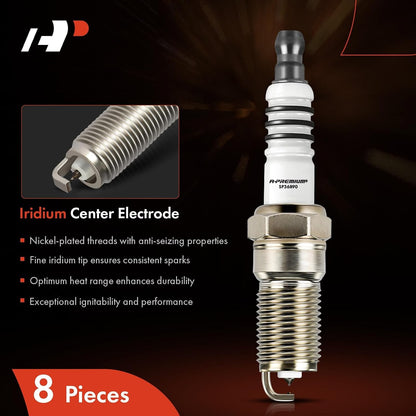 Iridium Platinum Spark Plugs with Ford F-150 F-150 Heritage Mustang, Crown 8 PCS