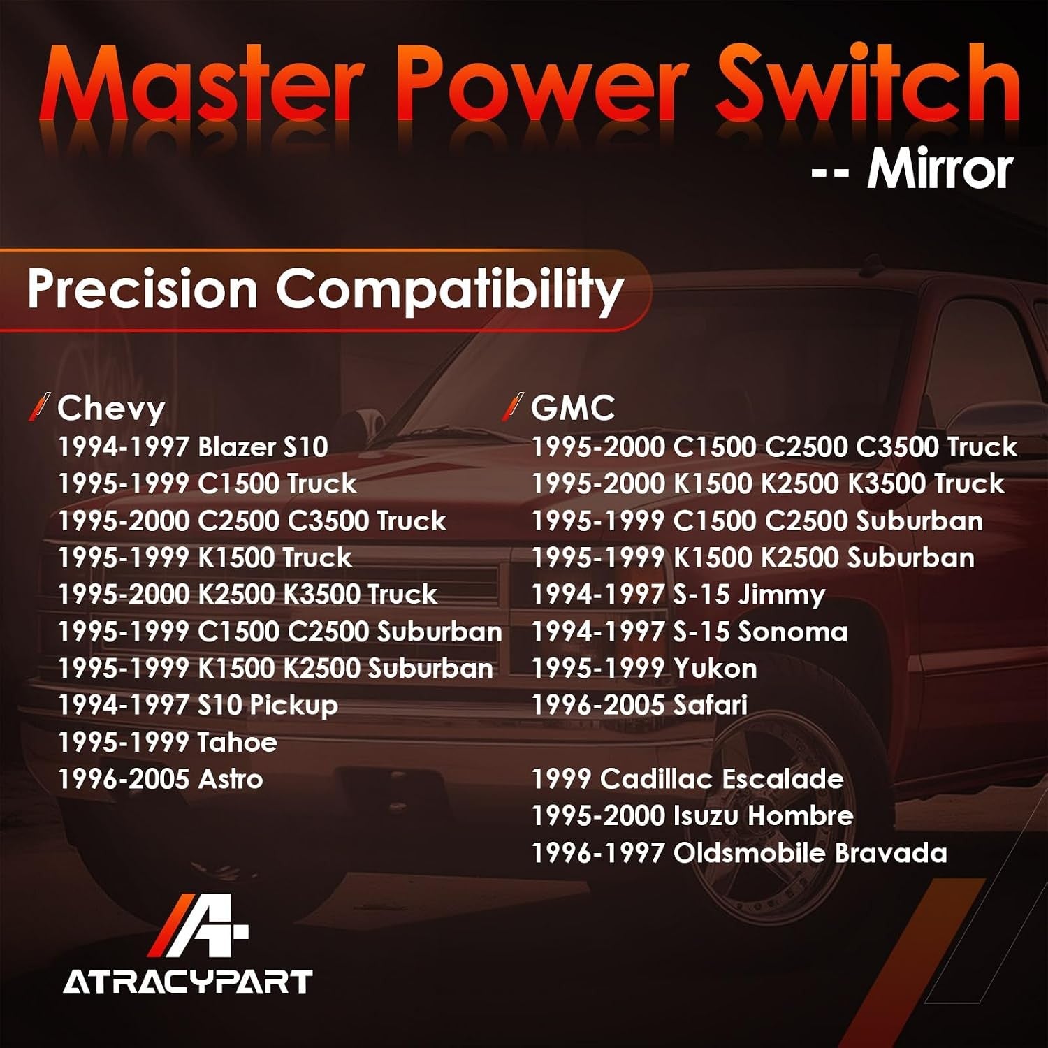 Power Mirror Switch for 1994-2000 Chevy GMC C1500 C2500 C3500 K1500 K2500 K3500