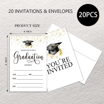 Graduation Party Invitations Watercolor Grad Announcement Cards For High School
