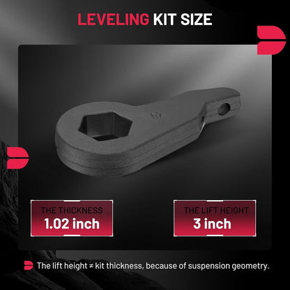 3" Front Leveling Lift Kits Compatible with 1999-2007 Chevy Silverado 1500 4WD