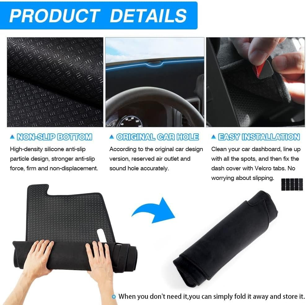 Suede Dashboard Cover for Ford Bronco Sport 2021-2025 Dash Board for Ford Bronco