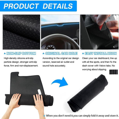 Suede Dashboard Cover for Ford Bronco Sport 2021-2025 Dash Board for Ford Bronco