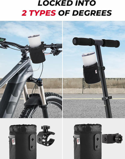 Motorcycle Cup Holder, Oxford Fabric Motorcycle Drink Holder with 0.6"-1.5"