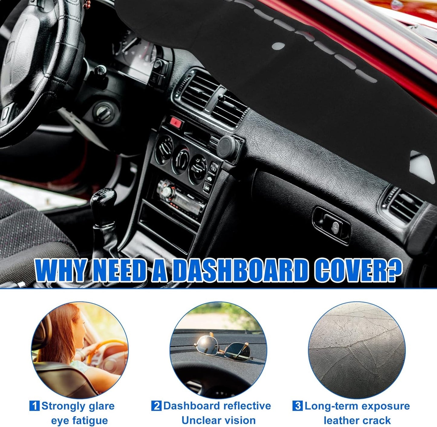 Dashboard Covers for Kia Optima 2016-2020 Dash Cover Mat Non-Slip Pad Protector