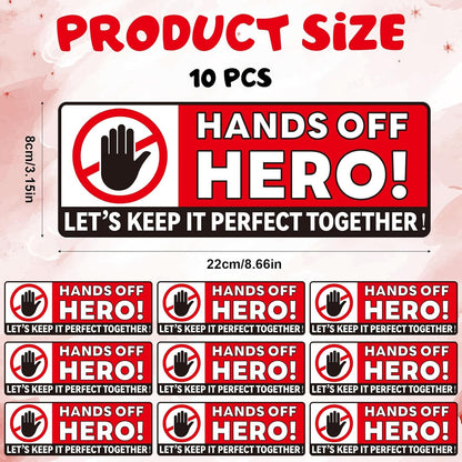 10pcs Do Not Touch Stickers 8.66x3.15in Vinyl Self-Adhesive Do Not Touch Warning
