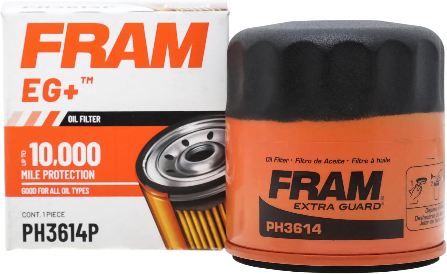 EG+ PH3614P 10K Mile Change Automotive Replacement Interval Spin-On Engine