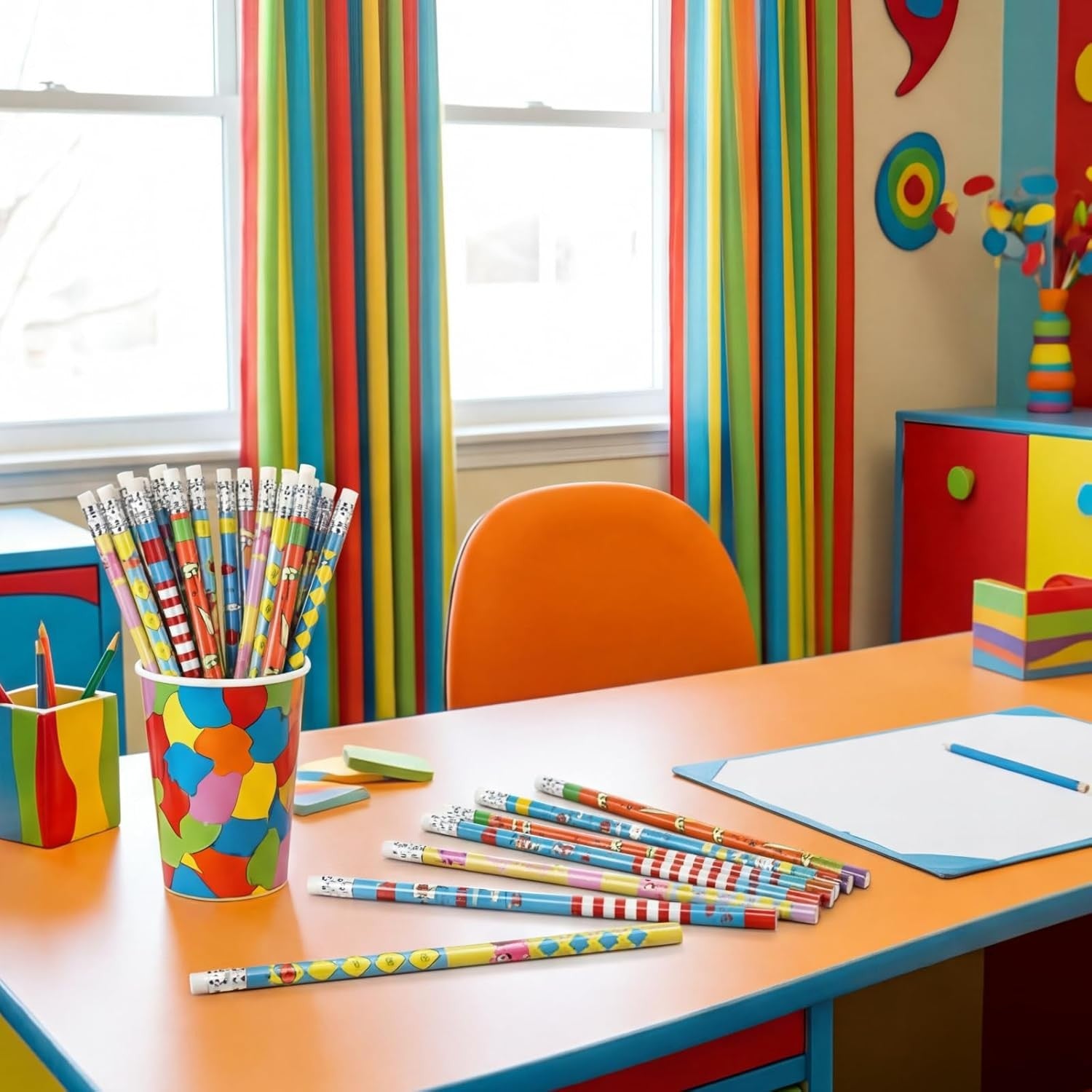 120 Pcs Dr. Party Favor Pencils Bulk with Erasers Dr. Party Gifts Accessories
