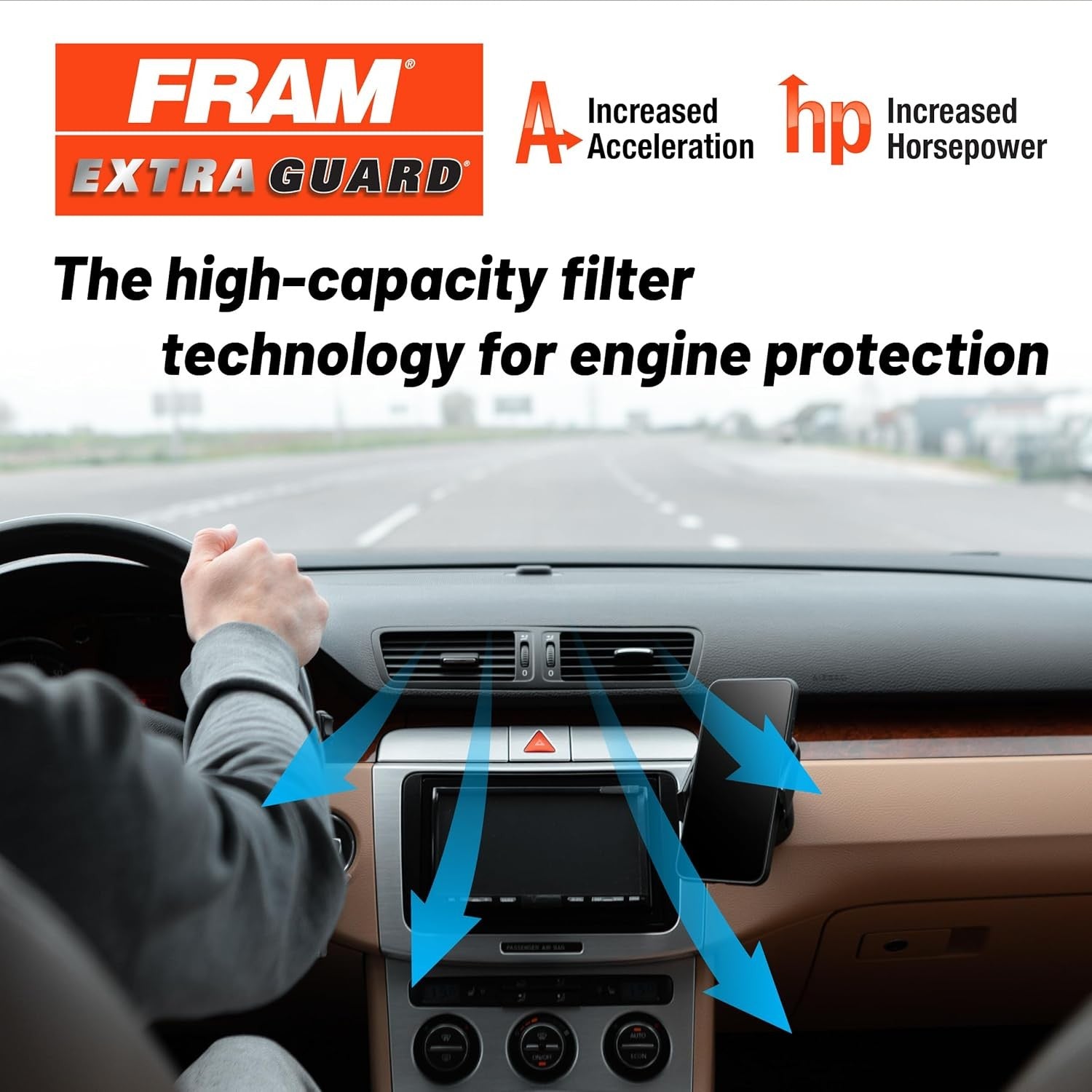 Extra Guard Flexible Panel Engine Air Filter Replacement Easy Install w/Advanced