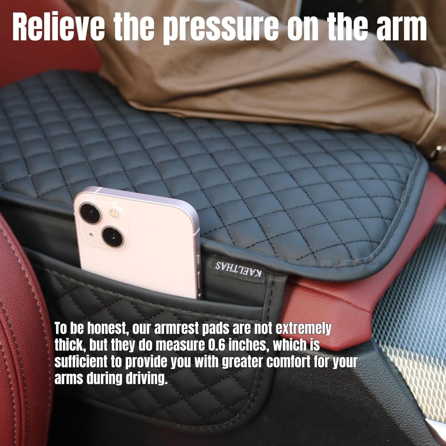 Comfortable Car Center Console Cushion Armrest Dog Cat Paws Protect Cover