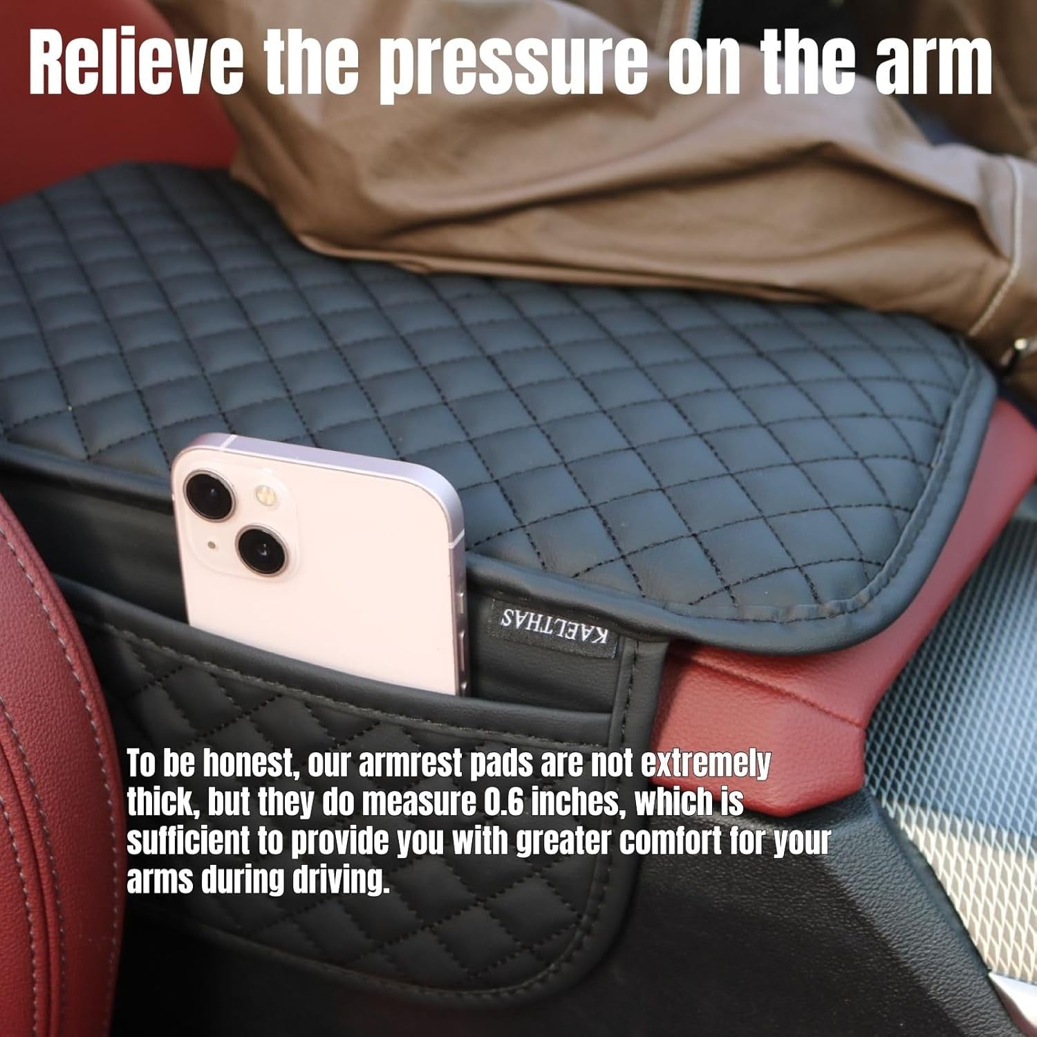 Comfortable Car Center Console Cushion Armrest Dog Cat Paws Protect Cover