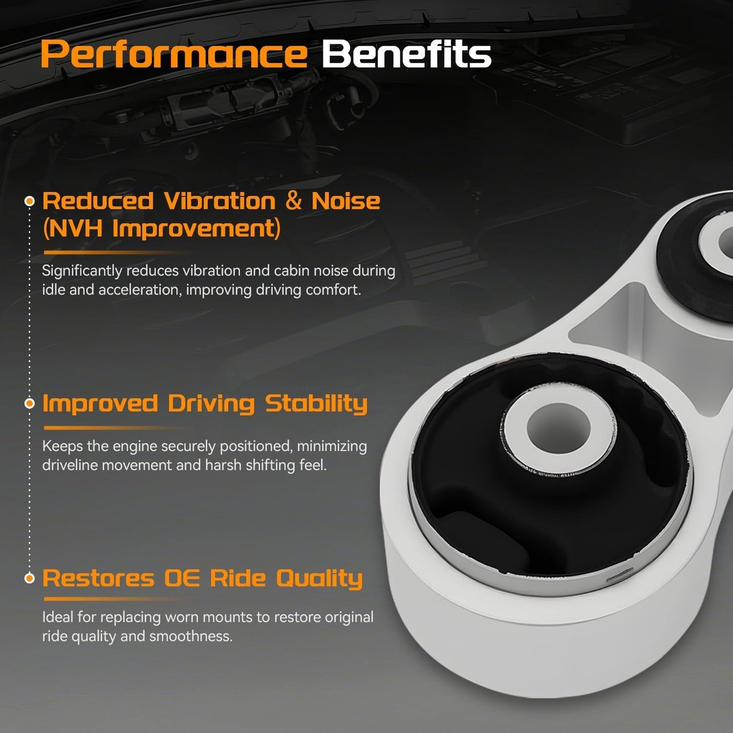 3PCS Engine Motor Mount & Transmission Mount & Torque Strut Mount Set with Mazda