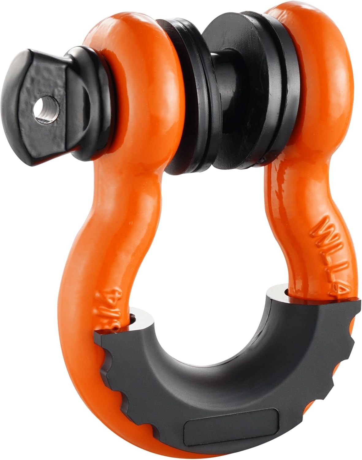 3/4" D Ring Shackle, Orange Shackles for Truck with 7/8” Screw Pin 62832 lbs