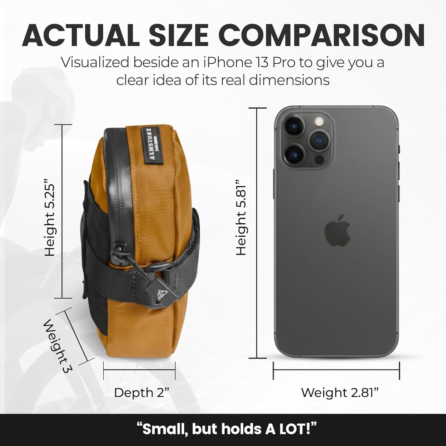 Signature Bike Saddle Bag – Midnight Black | 0.5L Bike Seat Bag 3" x 5.25" x 2"